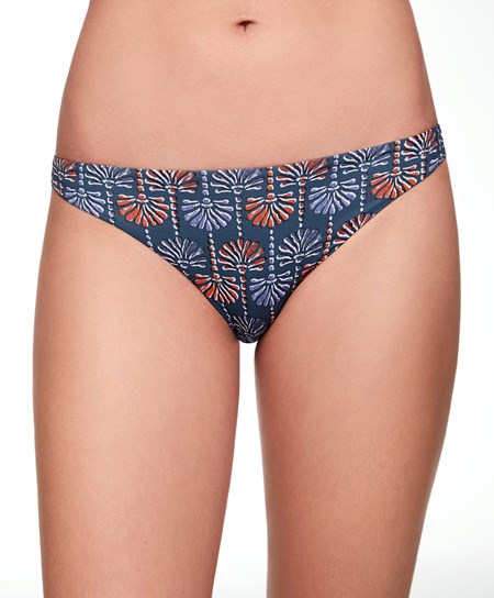 Oysho Palm Tree Medium-coverage Bikini Briefs Sötétkék | AEPLKI-708