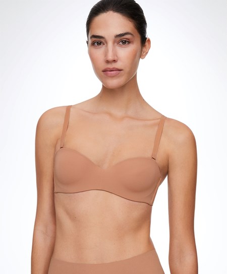 Oysho Polyamide Bra With Removable Straps Tan | FAQGDY-327