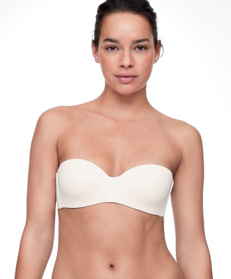 Oysho Polyamide Bra With Removable Straps Pale Ecru | HIFUQM-653