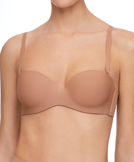 Oysho Polyamide Push-up Bra With Removable Straps Tan | HXCQGO-246