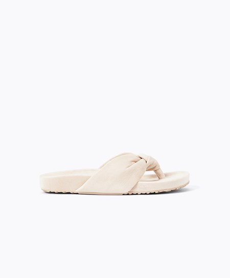 Oysho Slim Knot Sandals Ecru | ANGSUX-894