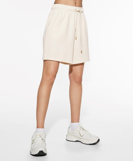 Oysho Soft Touch Modal Bermuda Shorts Stone | BVAIHW-273