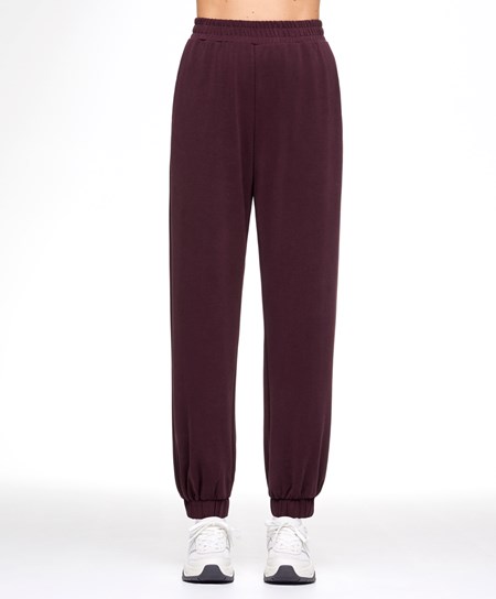 Oysho Soft Touch Modal Joggers Bordó | MUZXFE-386