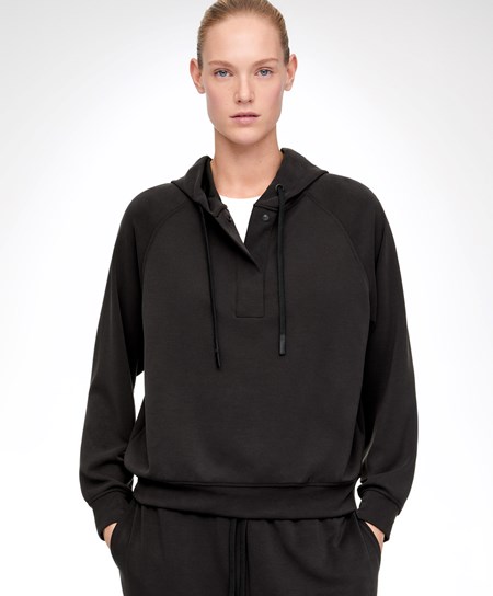 Oysho Soft Touch Modal Sweatshirt Fekete | CKPEGL-256