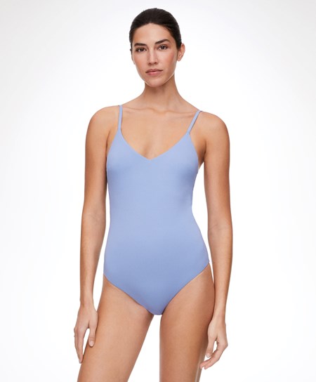 Oysho Triangle Swimsuit Levendula Kék | BDINZA-369