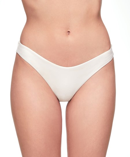 Oysho U-cut Brazilian Bikini Briefs Ecru | TLQJPF-609