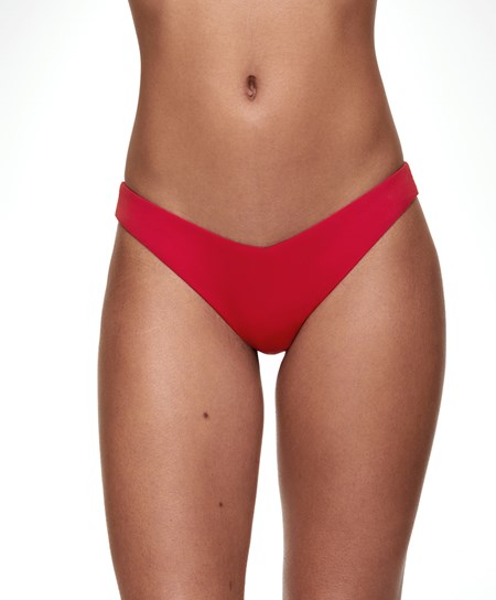 Oysho U-cut Brazilian Bikini Briefs Piros | SQRMPH-102